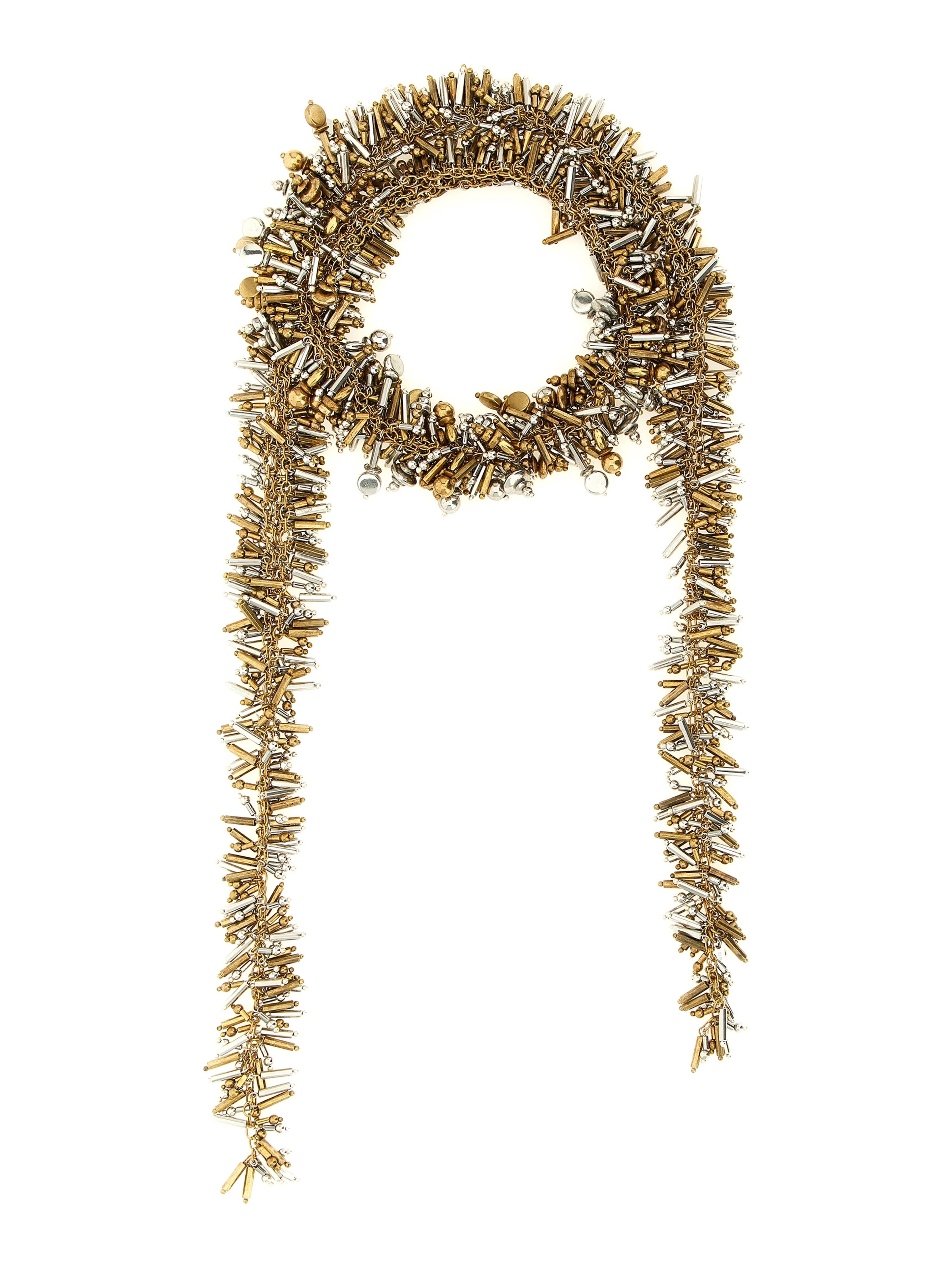 Gold Marabou Necklace