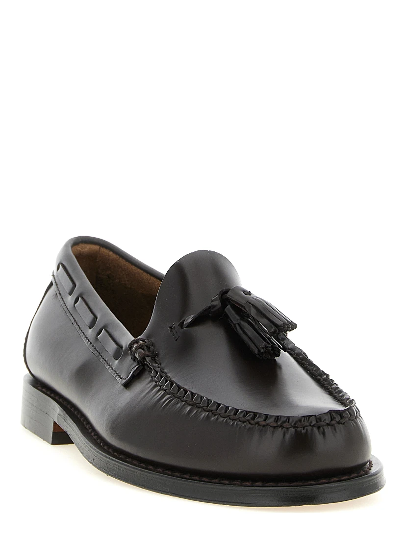 Brown Cowhide Slip-On Loafers