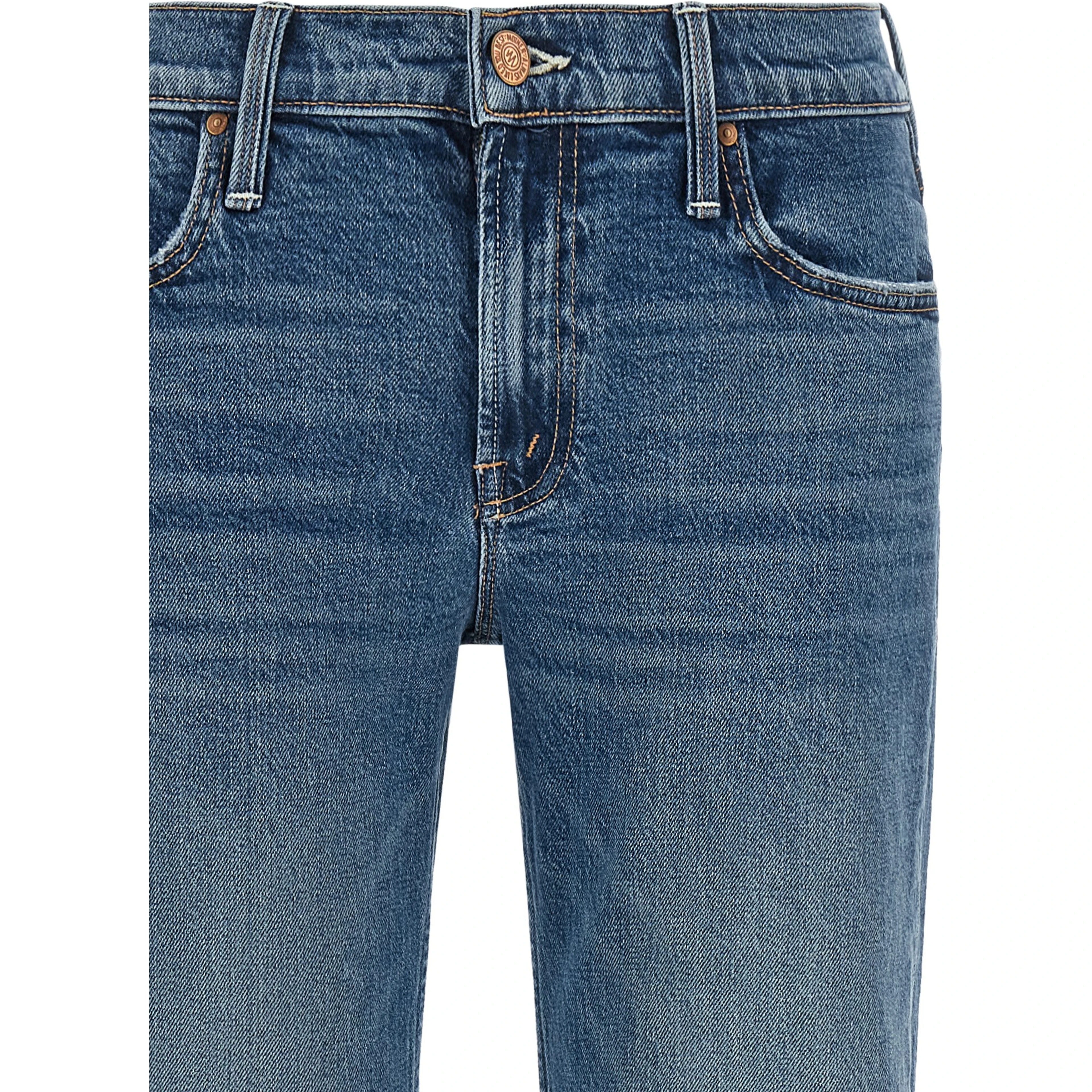 Blue Cotton Bootcut Jeans