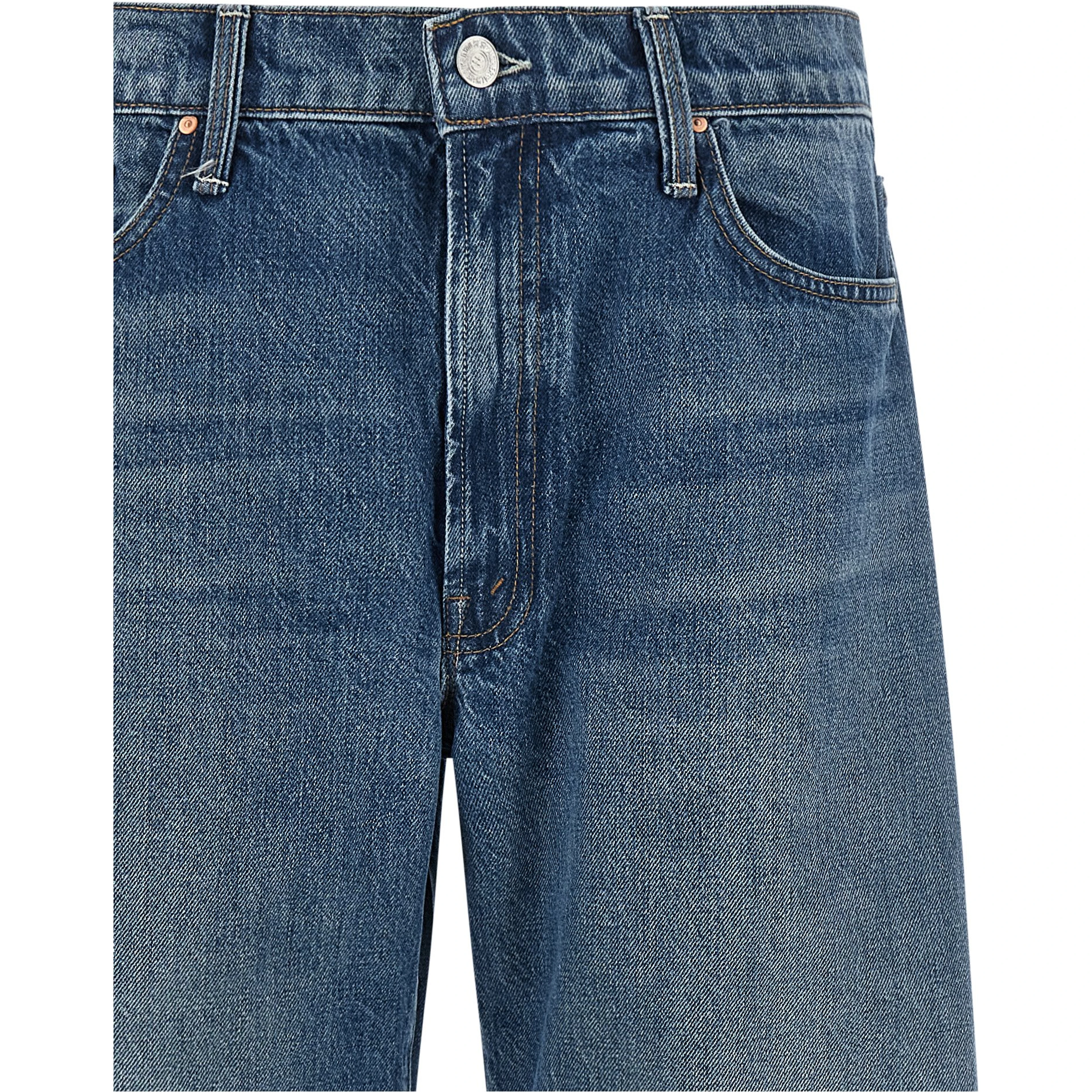 Blue Cotton Relaxed Fit Jeans
