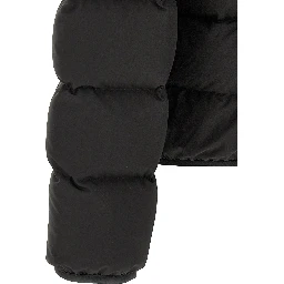 Black Polyester Full-Length Jacket