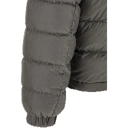 Gray Polyamide Full-Length Jacket