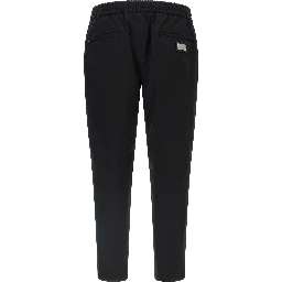 Black Cotton Casual Pants