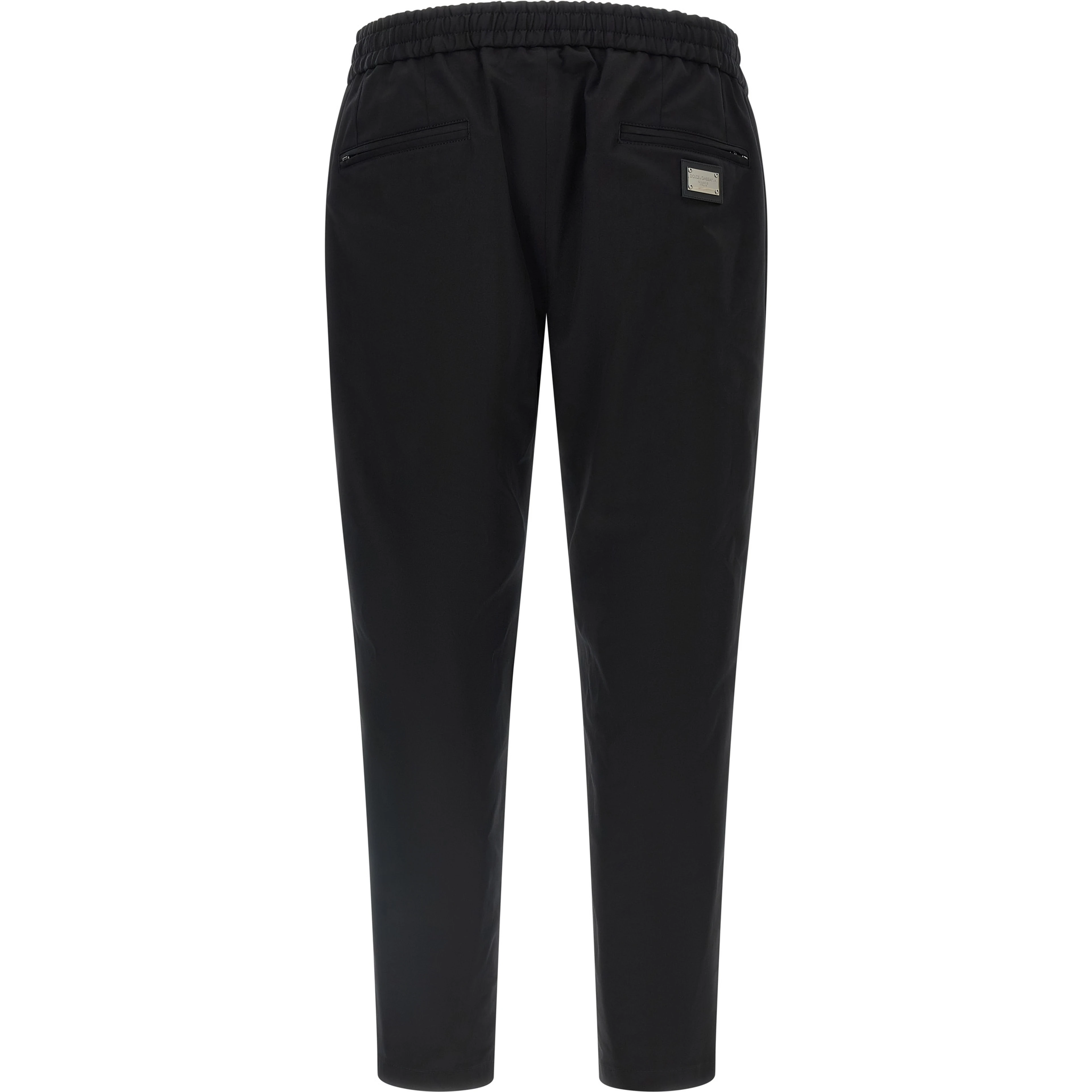 Black Cotton Casual Pants