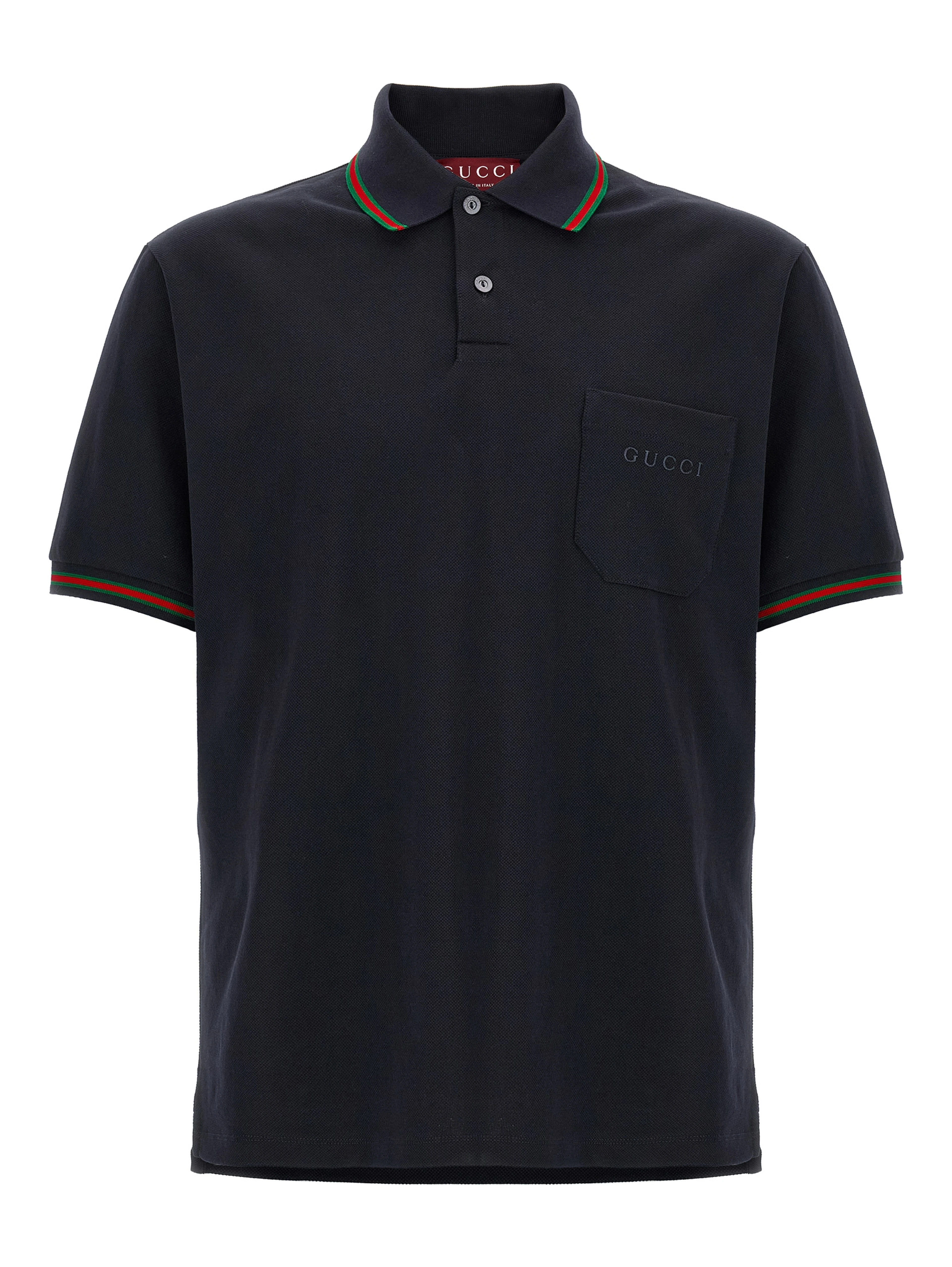 Blue Cotton Polo Shirt
