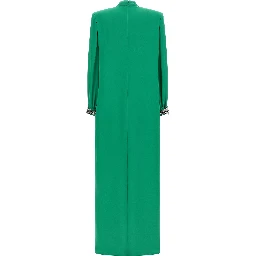 Bicolor Silk Long Dress