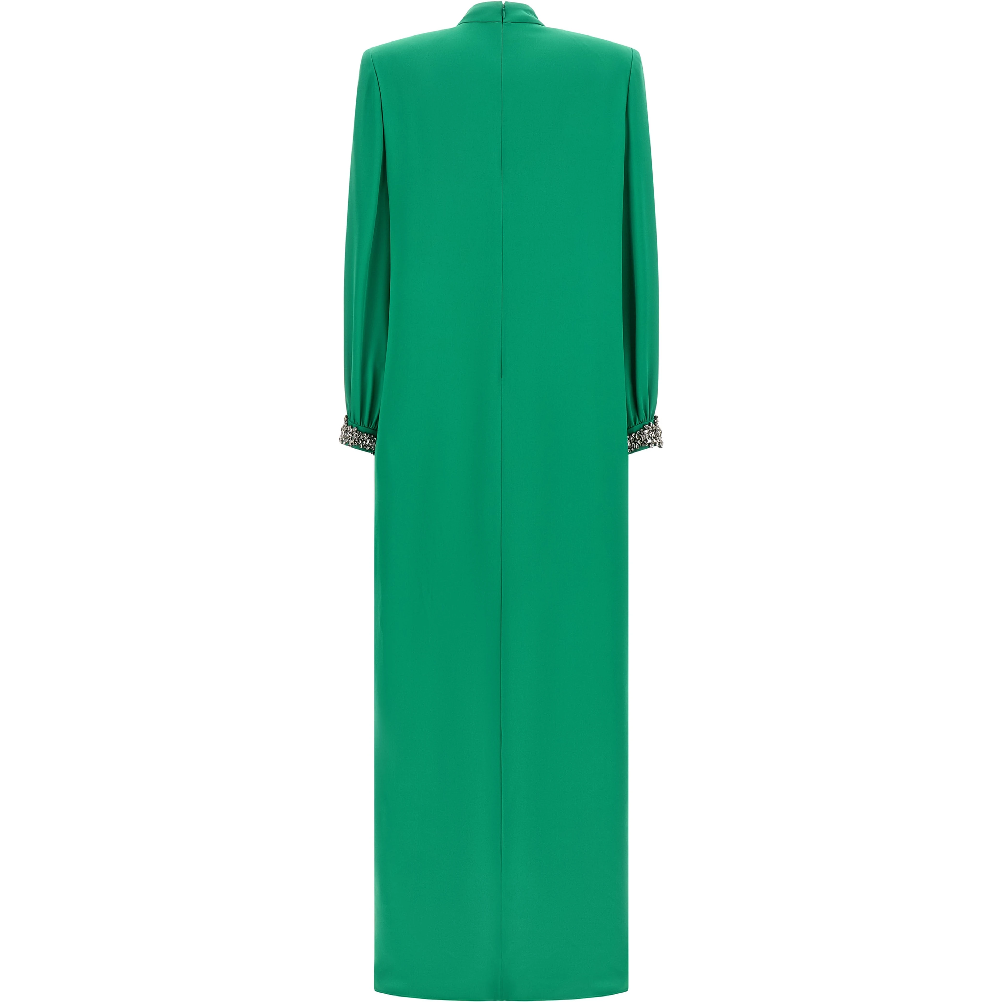 Bicolor Silk Long Dress