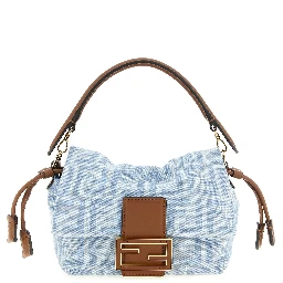 Blue Cotton Handbag