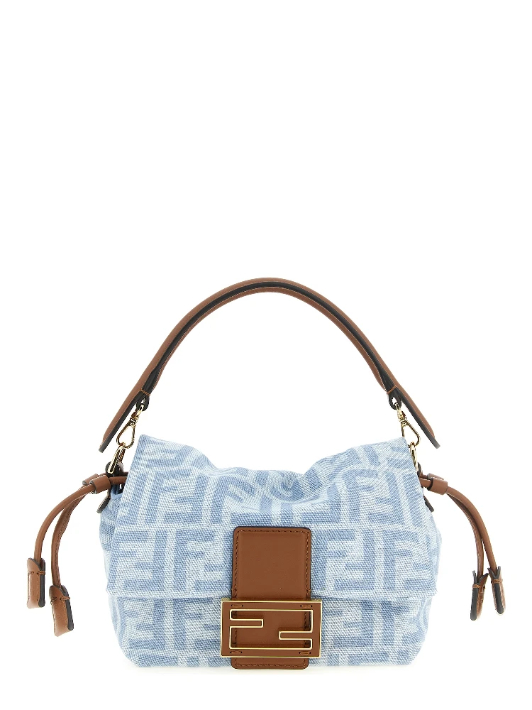 Blue Cotton Handbag