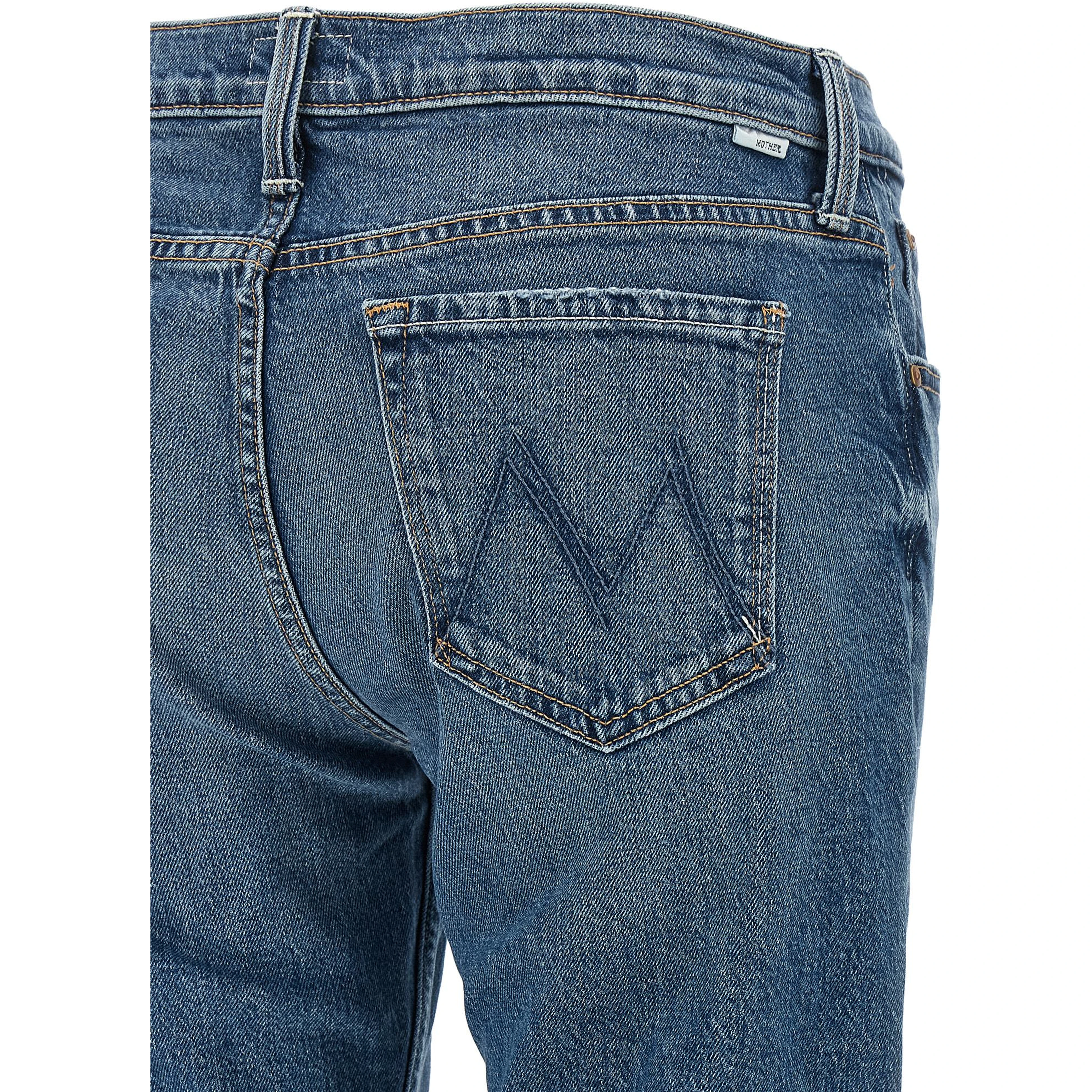 Blue Cotton Bootcut Jeans