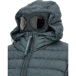Blue Polyamide Full-Length Jacket