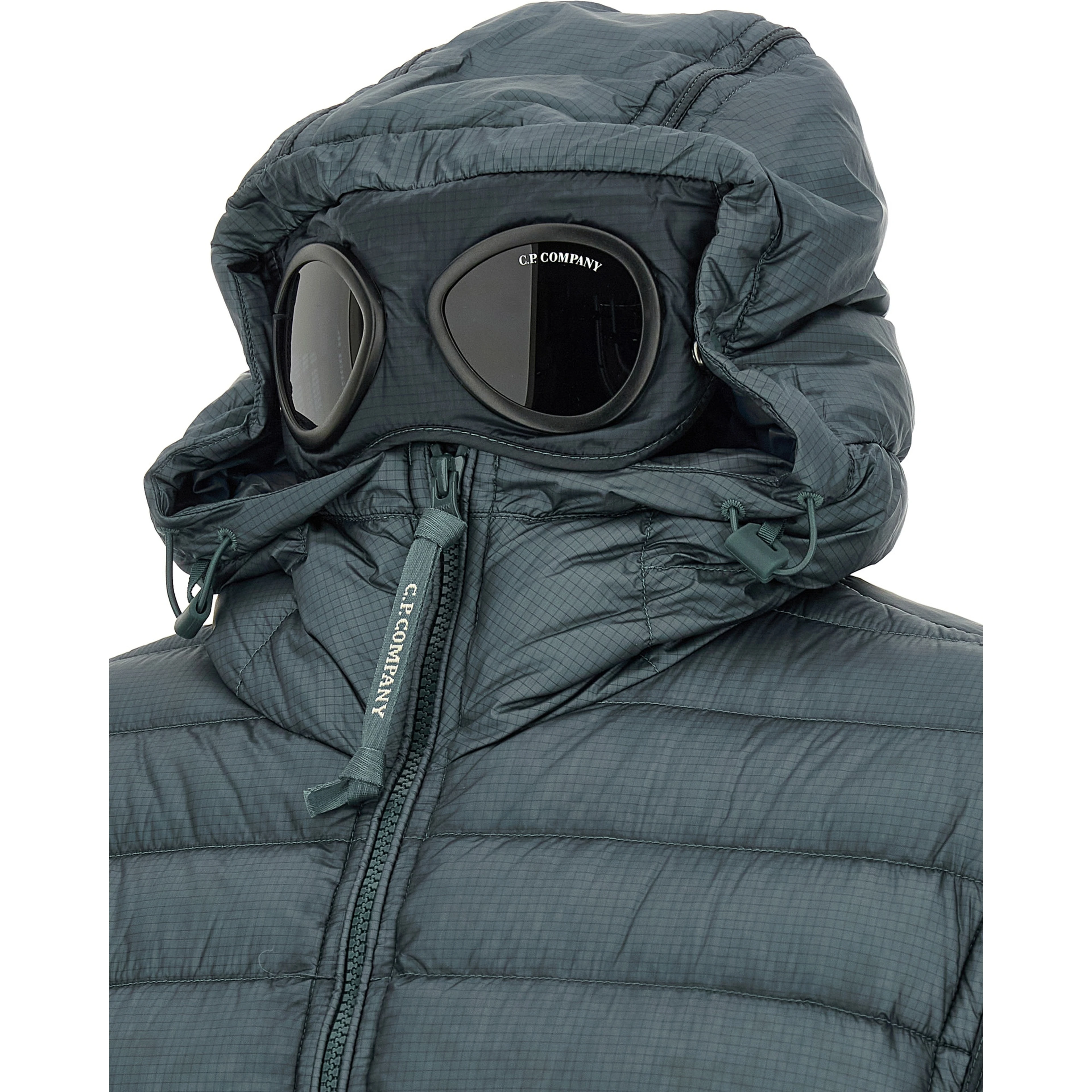 Blue Polyamide Full-Length Jacket