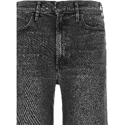 Gray Cotton Flared Jeans
