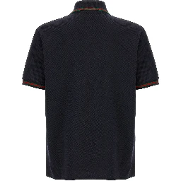 Blue Cotton Polo Shirt