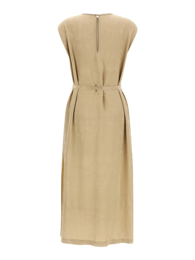 Beige Viscose Midi Dress alternative
