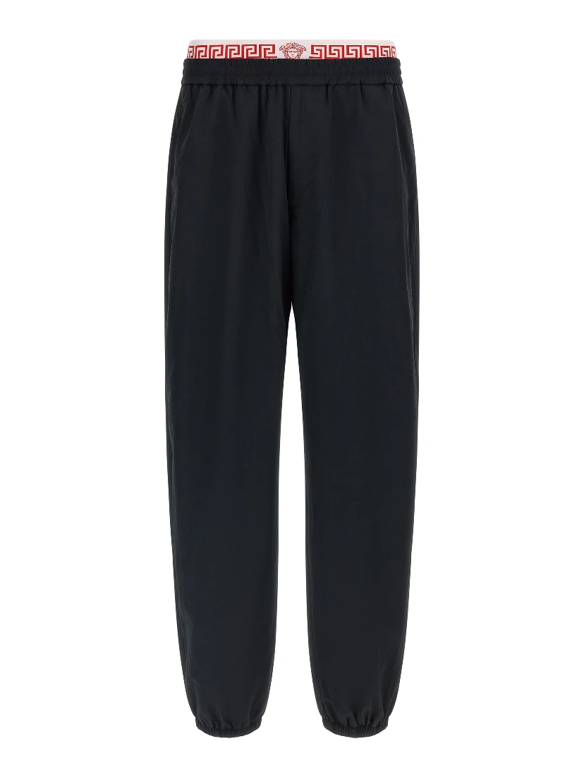 Black Polyamide Joggers (Workout Pants)