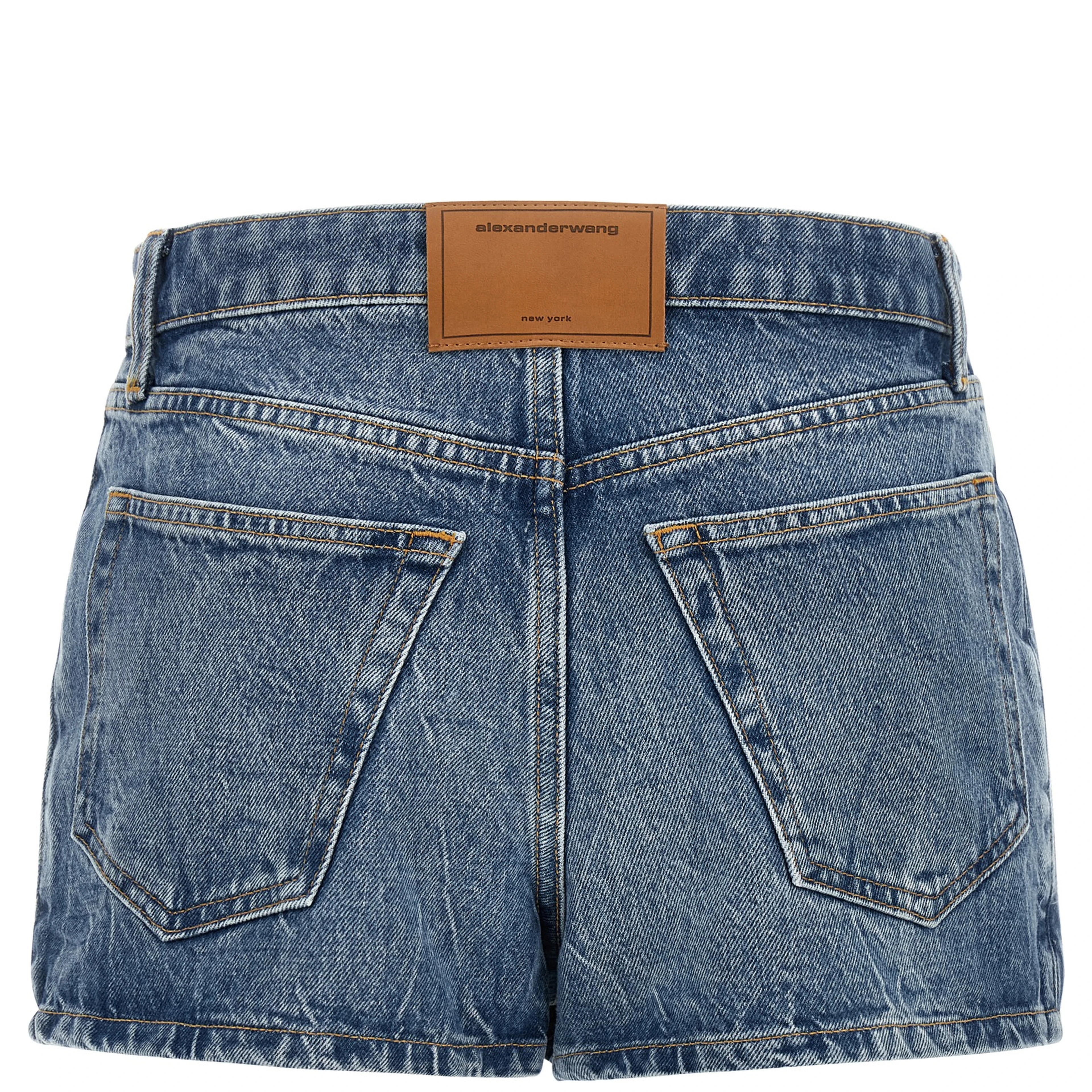 Blue Cotton Bermuda Shorts