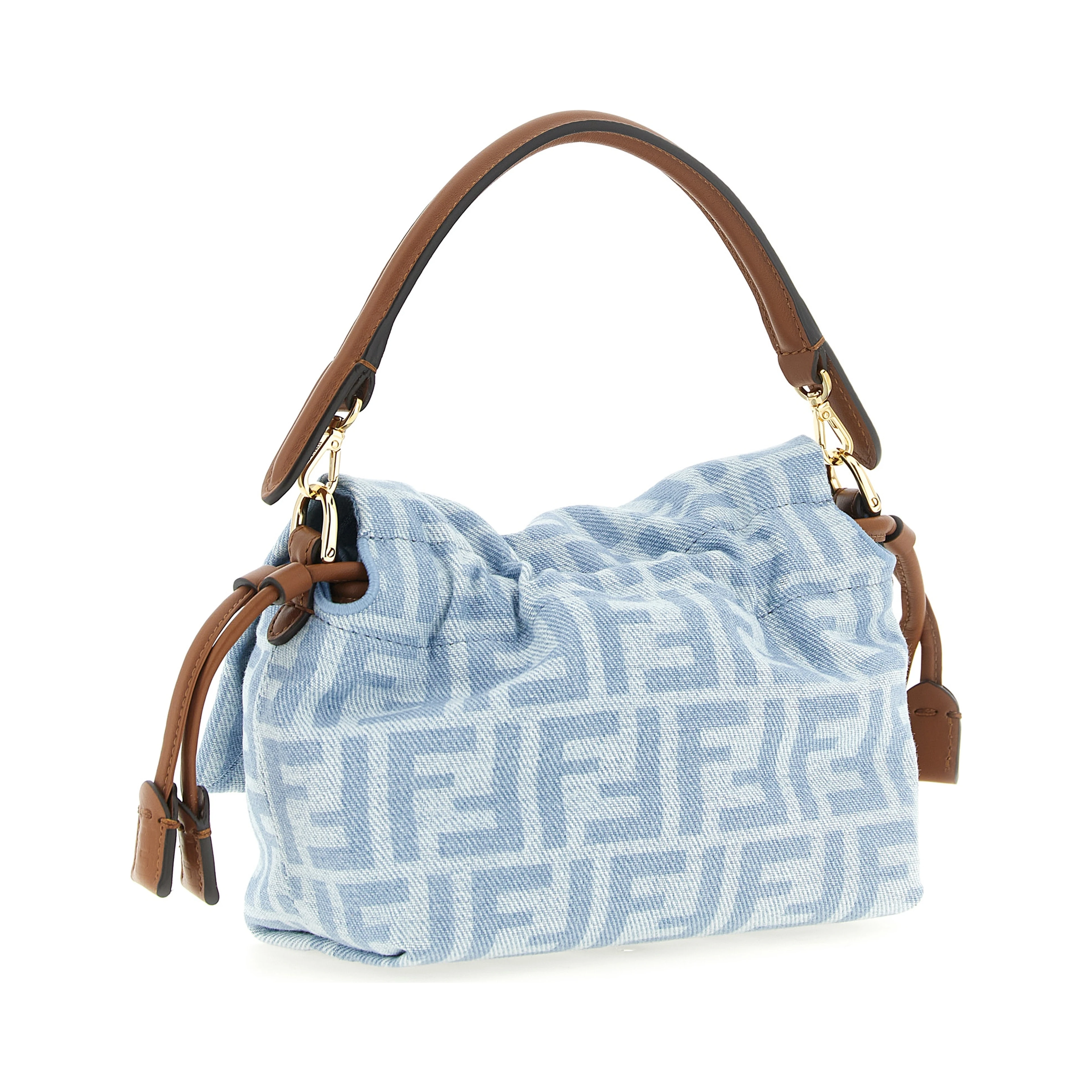 Blue Cotton Handbag