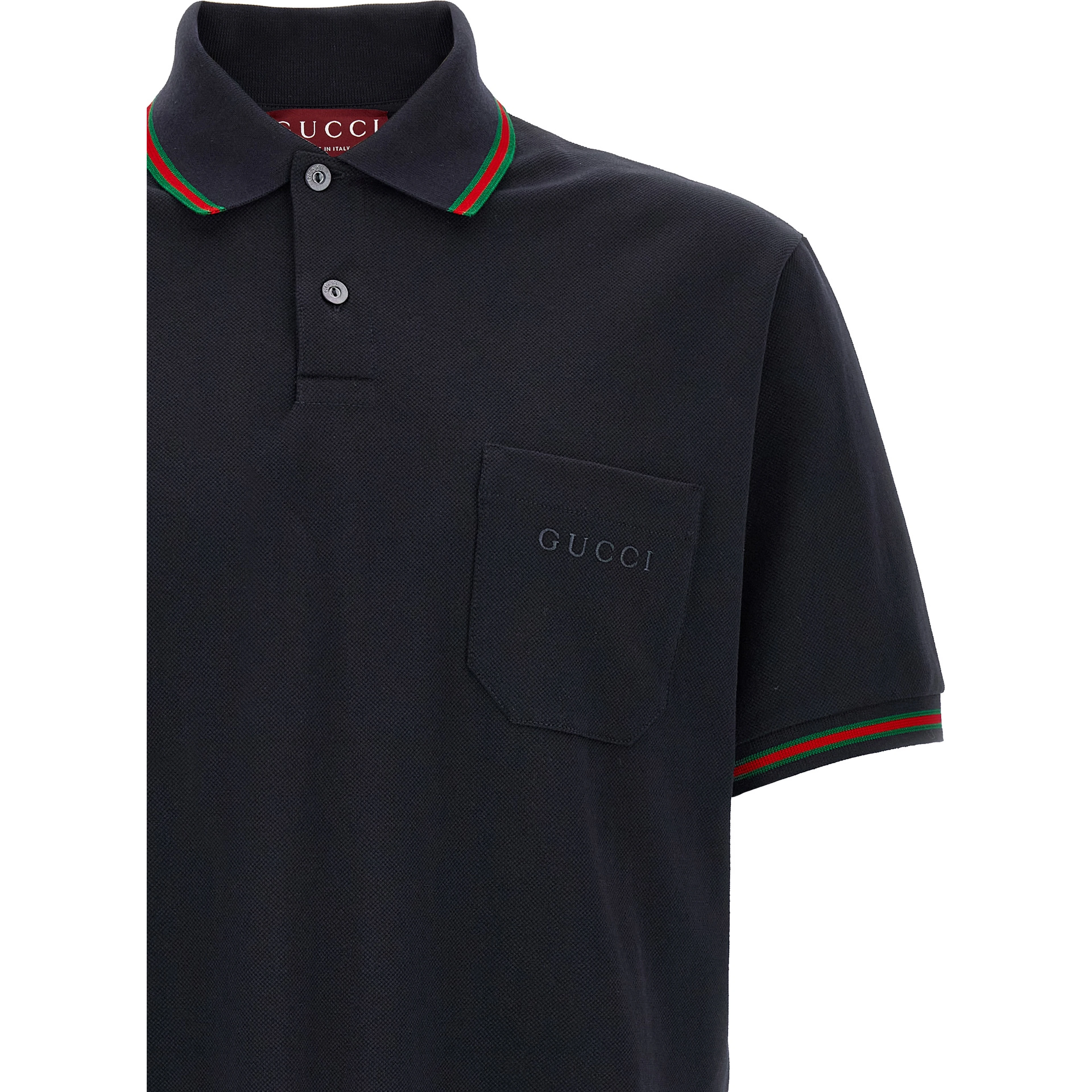 Blue Cotton Polo Shirt
