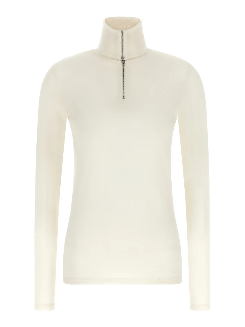 White Polyester Cardigan