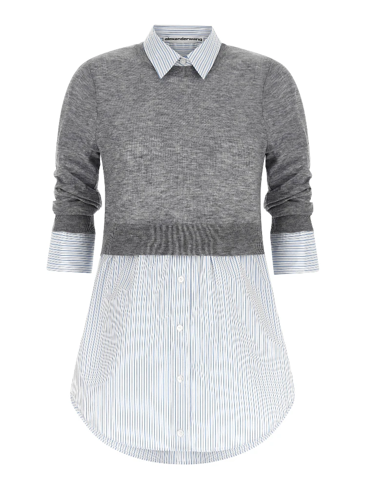 Gray Wool Blouse