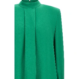 Bicolor Silk Long Dress