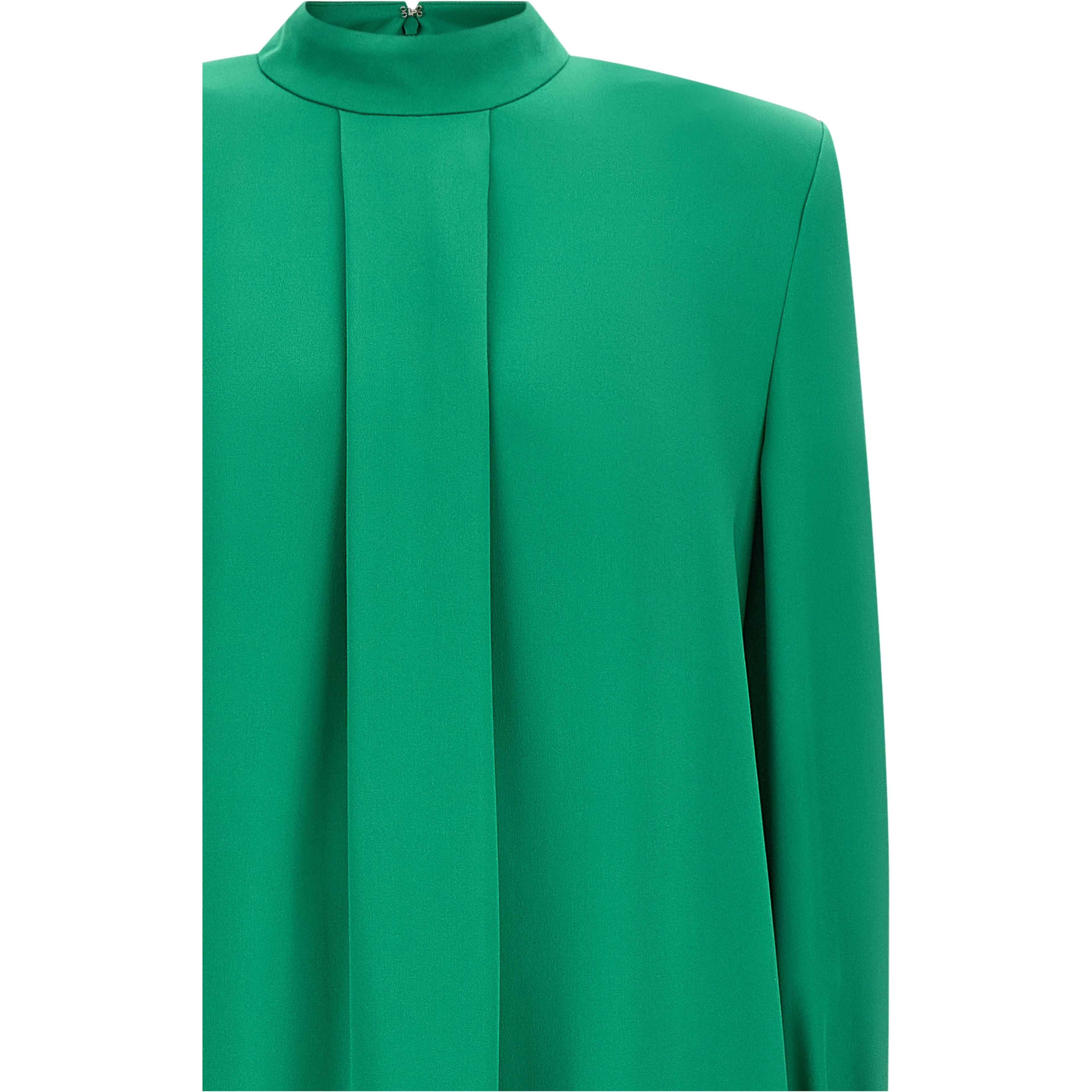 Bicolor Silk Long Dress