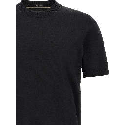 Black Virgin Wool T-Shirt