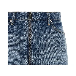 Blue Cotton Bermuda Shorts
