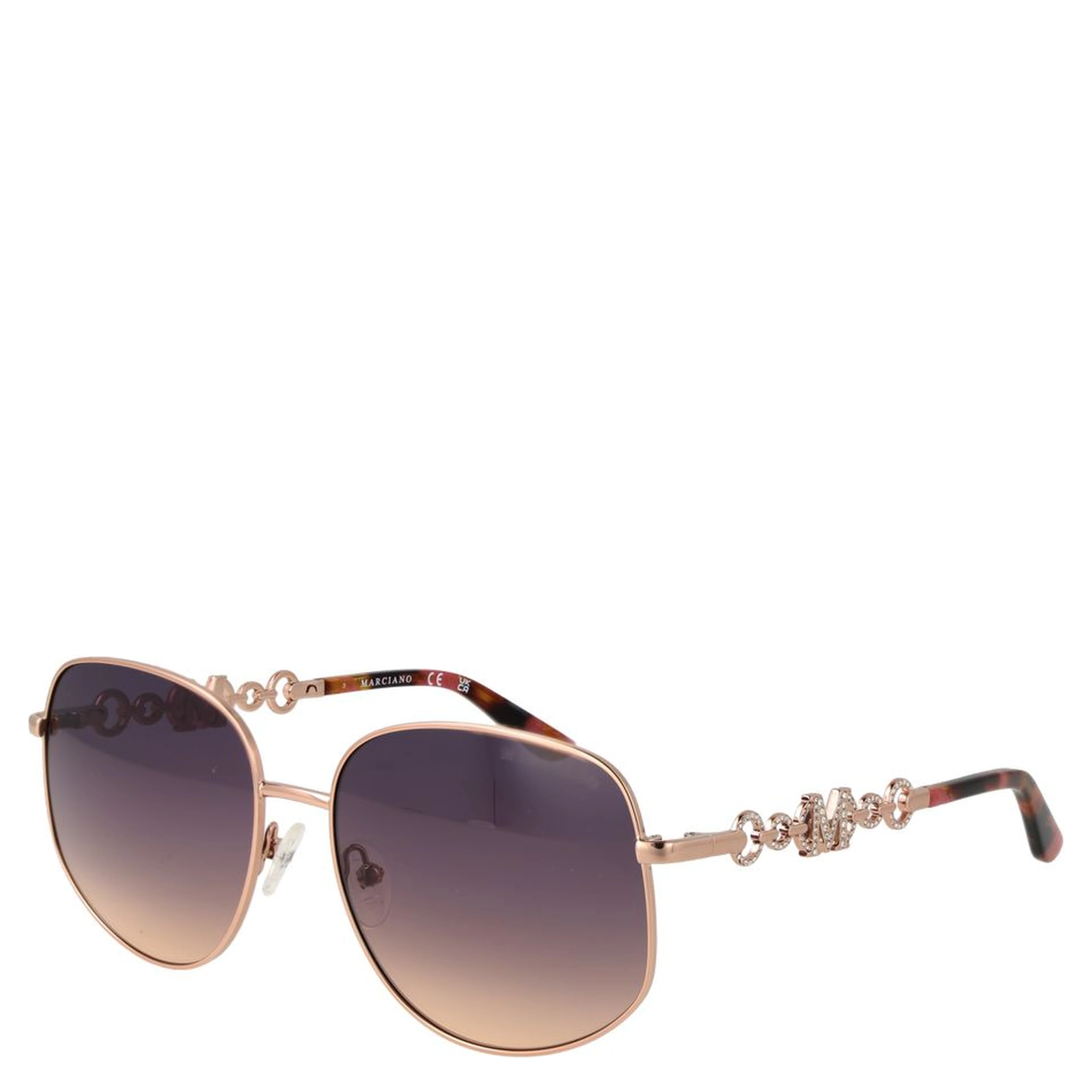 Rose Gold Metal Sunglasses