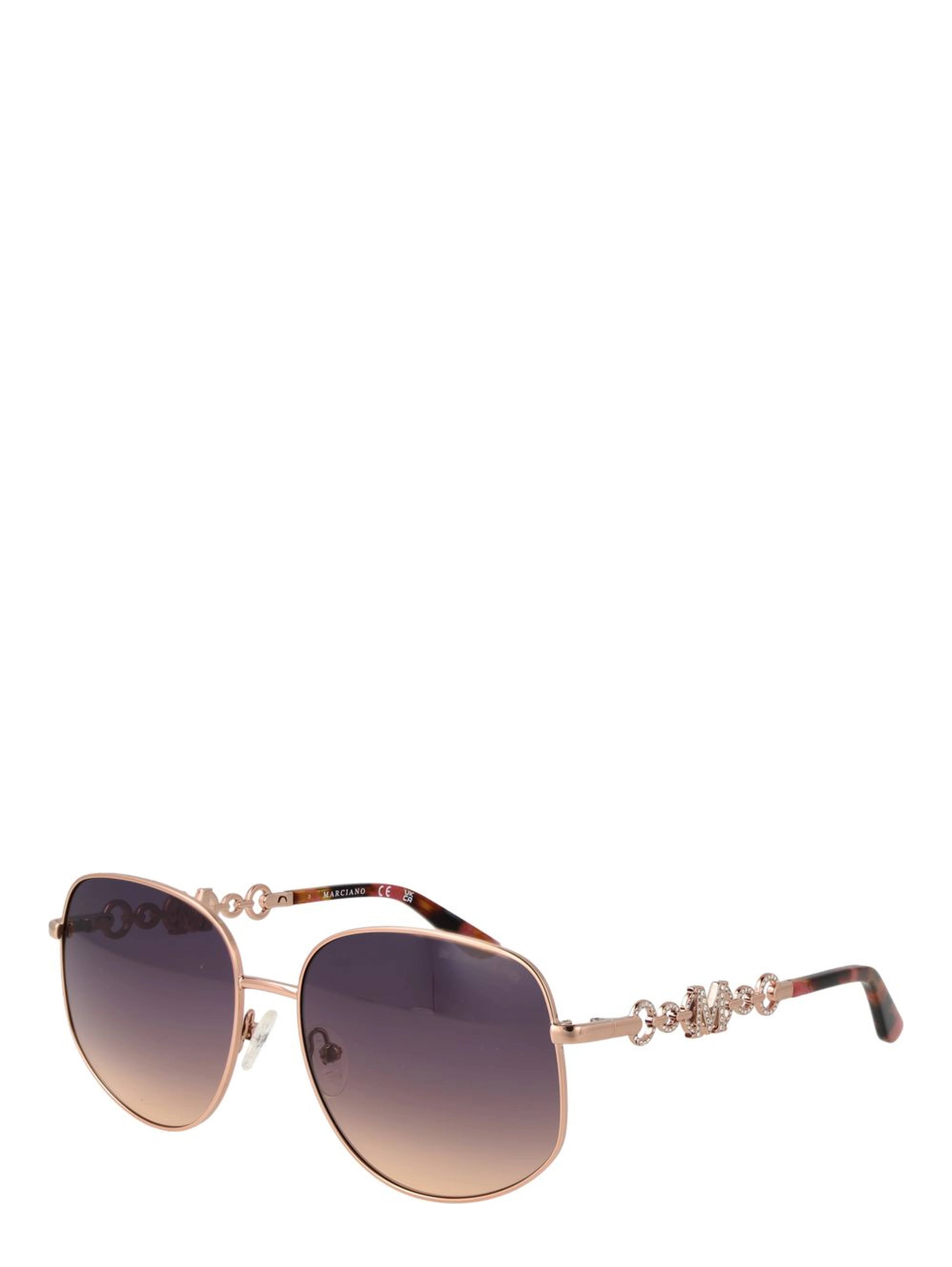 Rose Gold Metal Sunglasses
