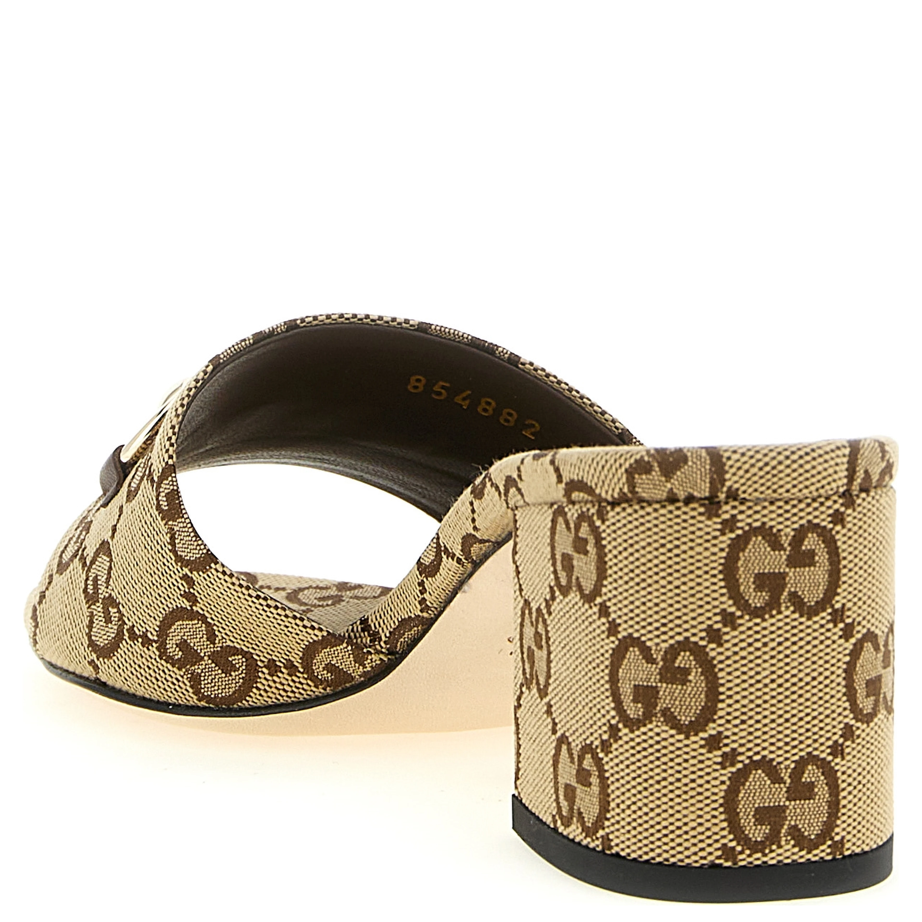 Beige Cotton Slides