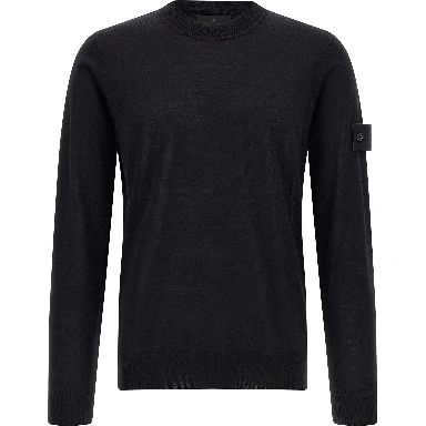 Black Virgin Wool Cardigan