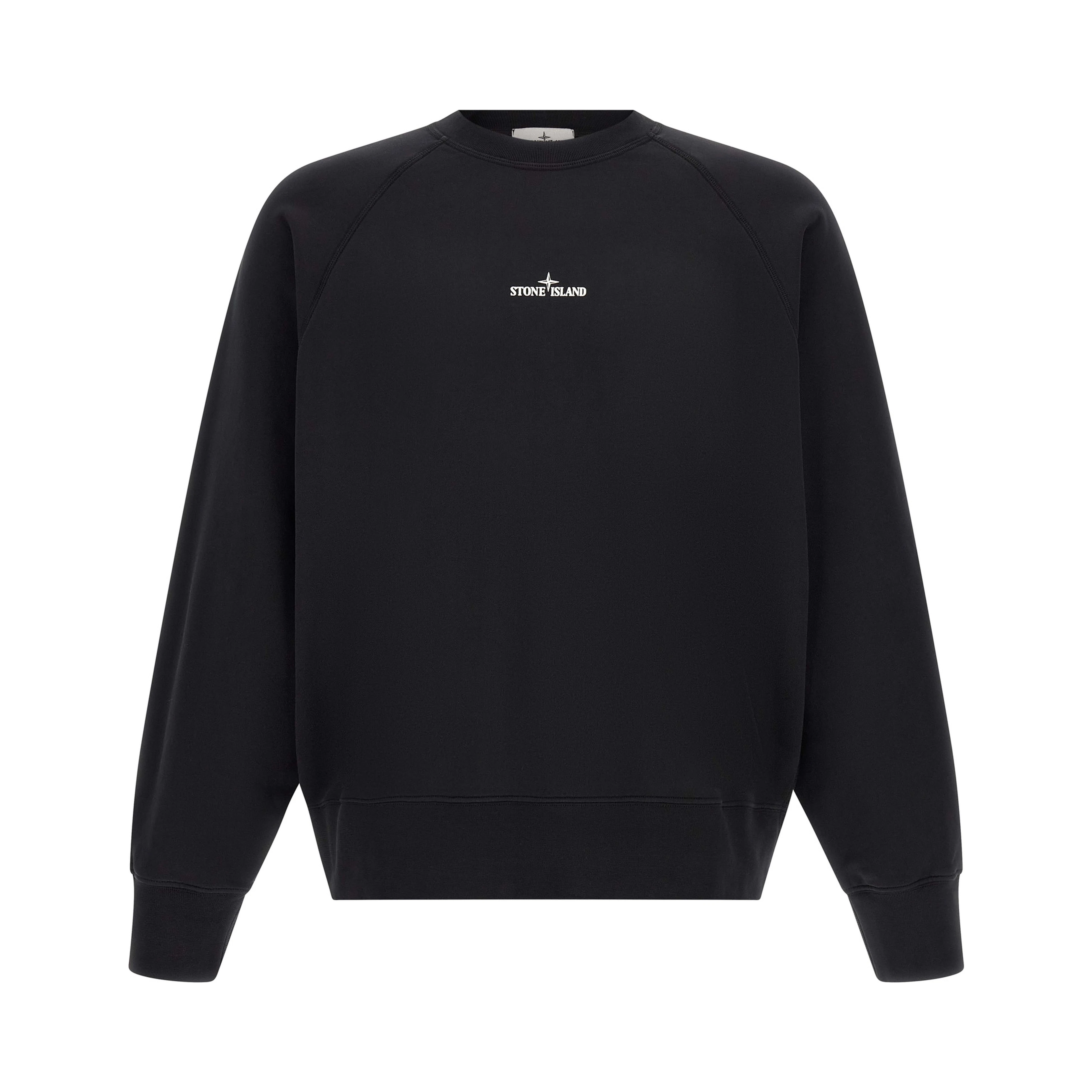 Black Cotton Sweatshirt