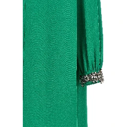 Bicolor Silk Long Dress