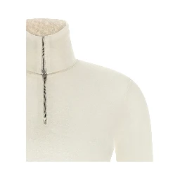 White Polyester Cardigan