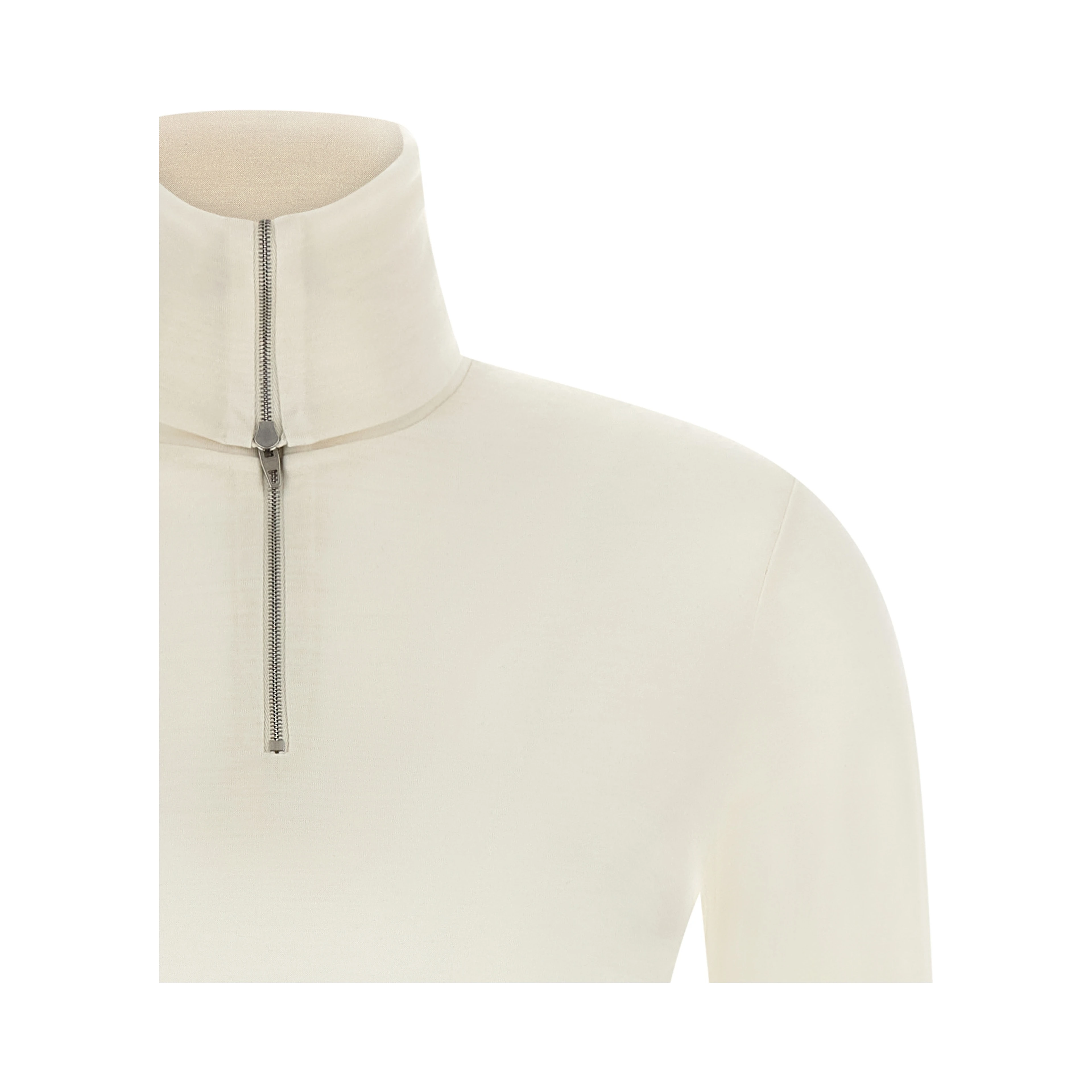 White Polyester Cardigan