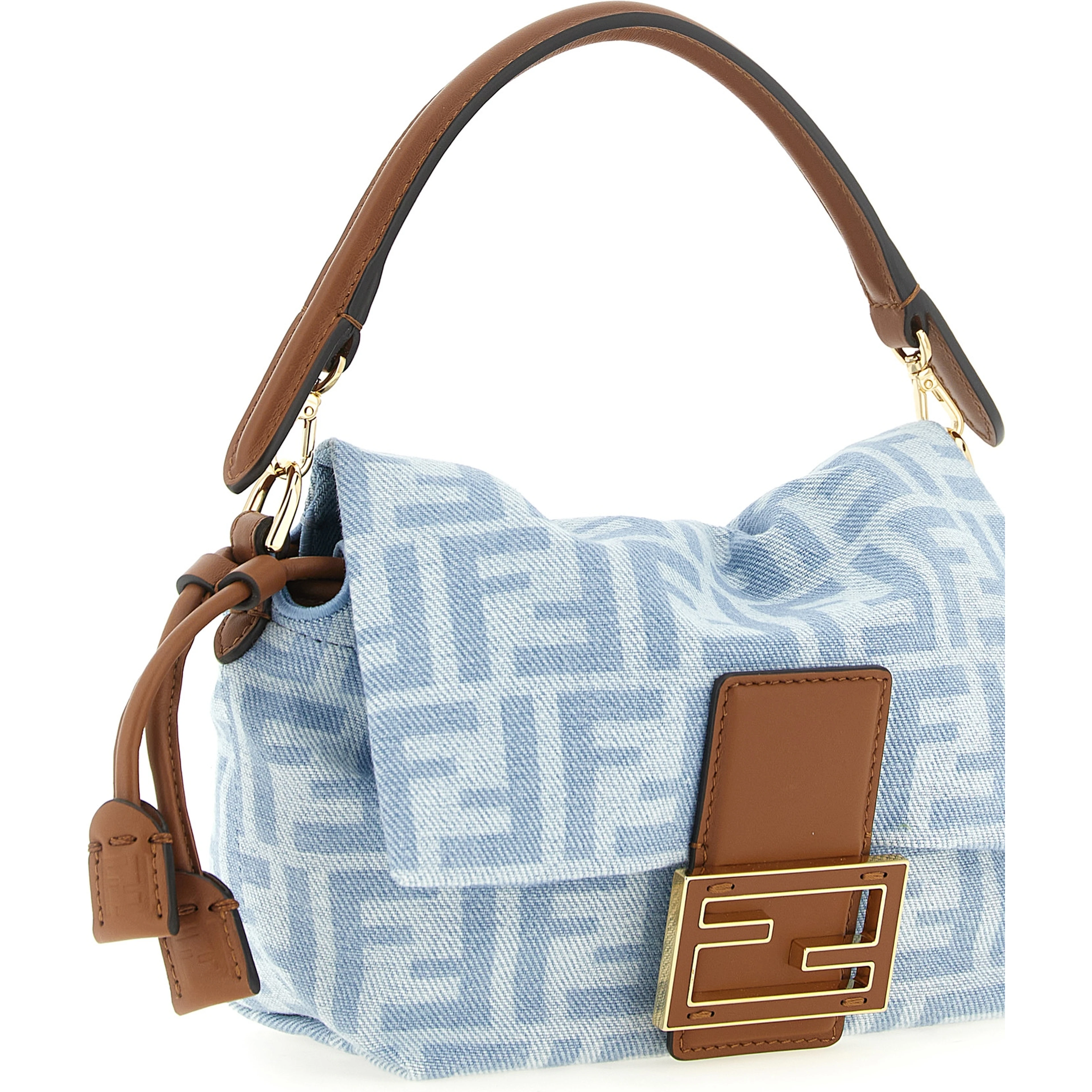 Blue Cotton Handbag