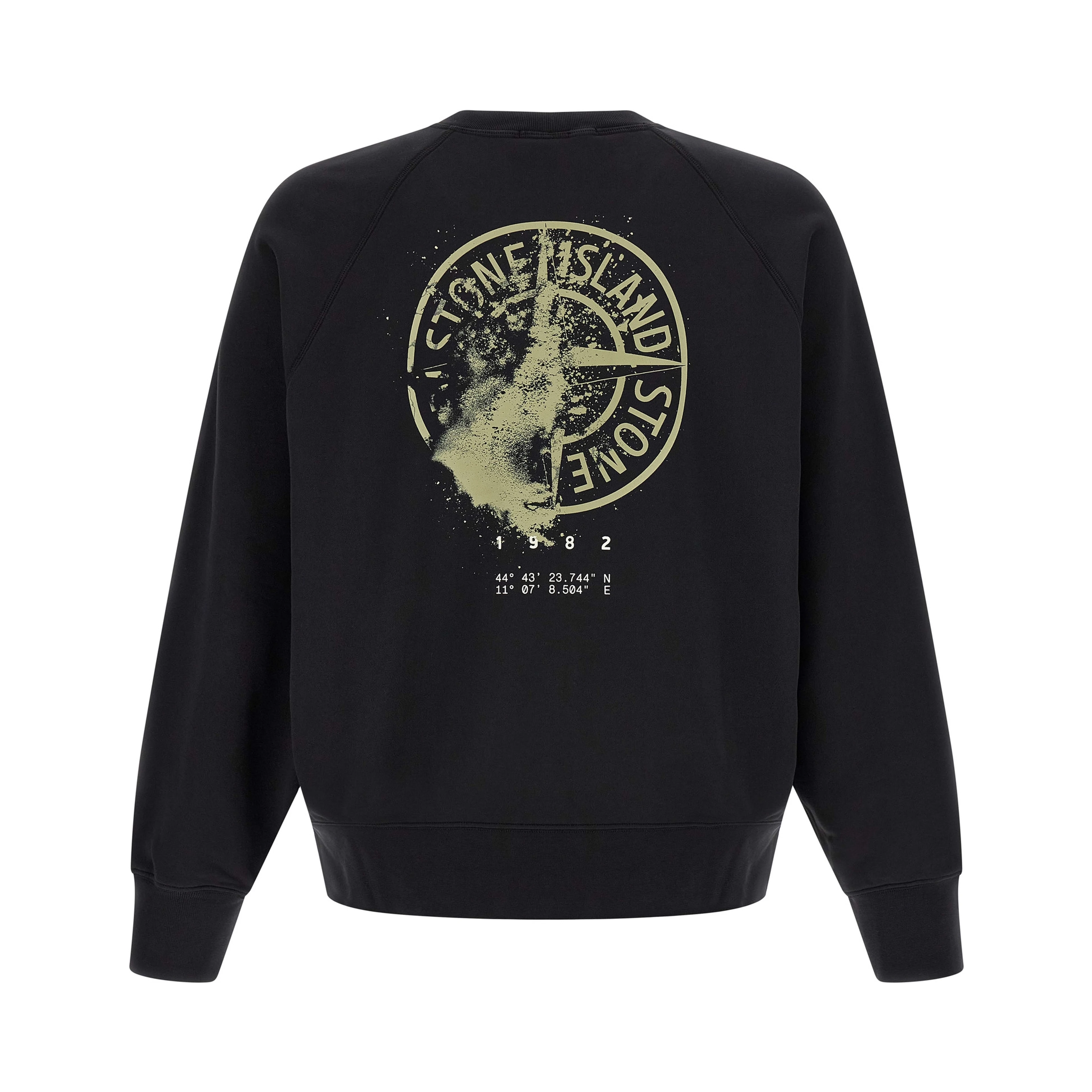 Black Cotton Sweatshirt