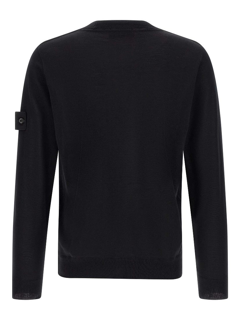 Black Virgin Wool Cardigan