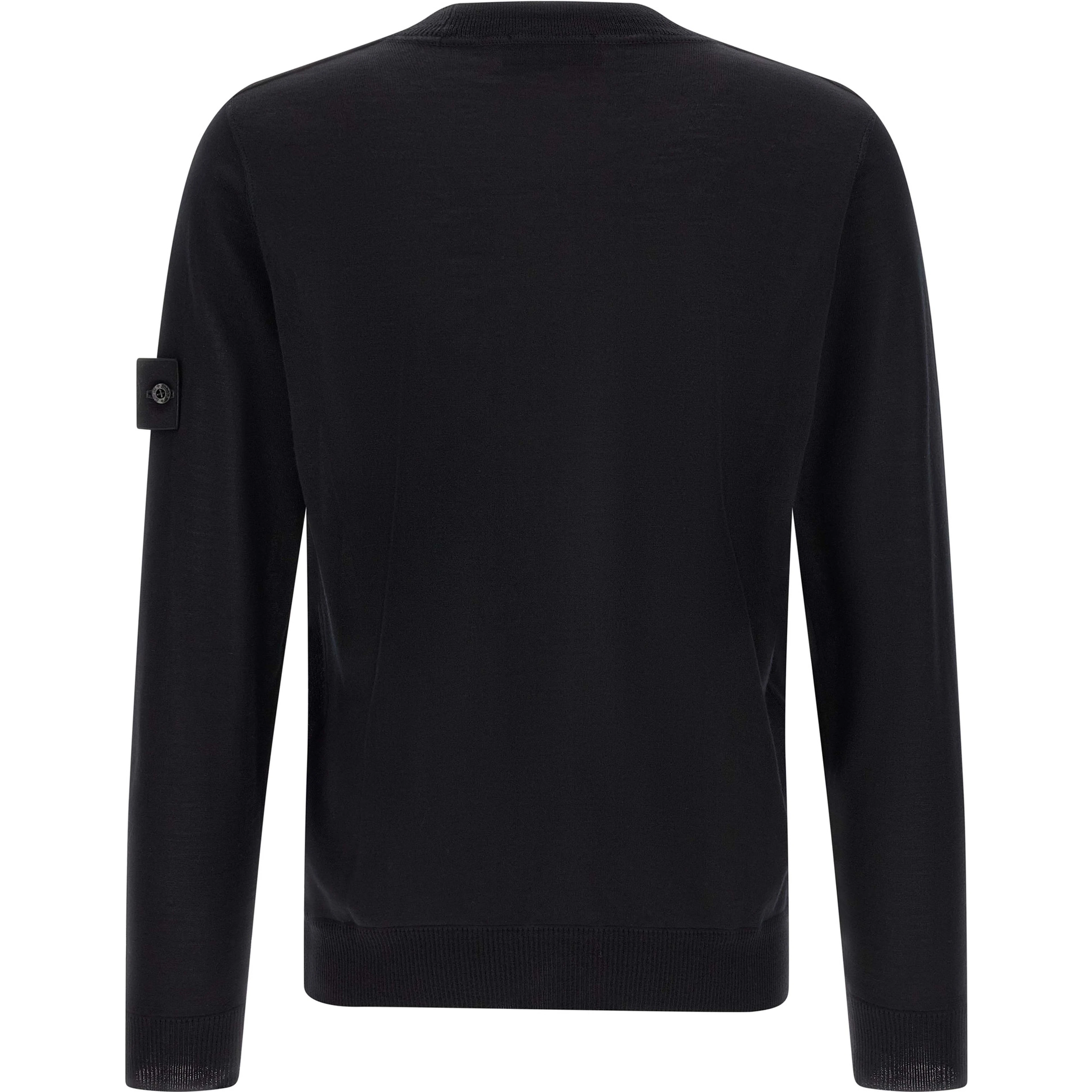 Black Virgin Wool Cardigan