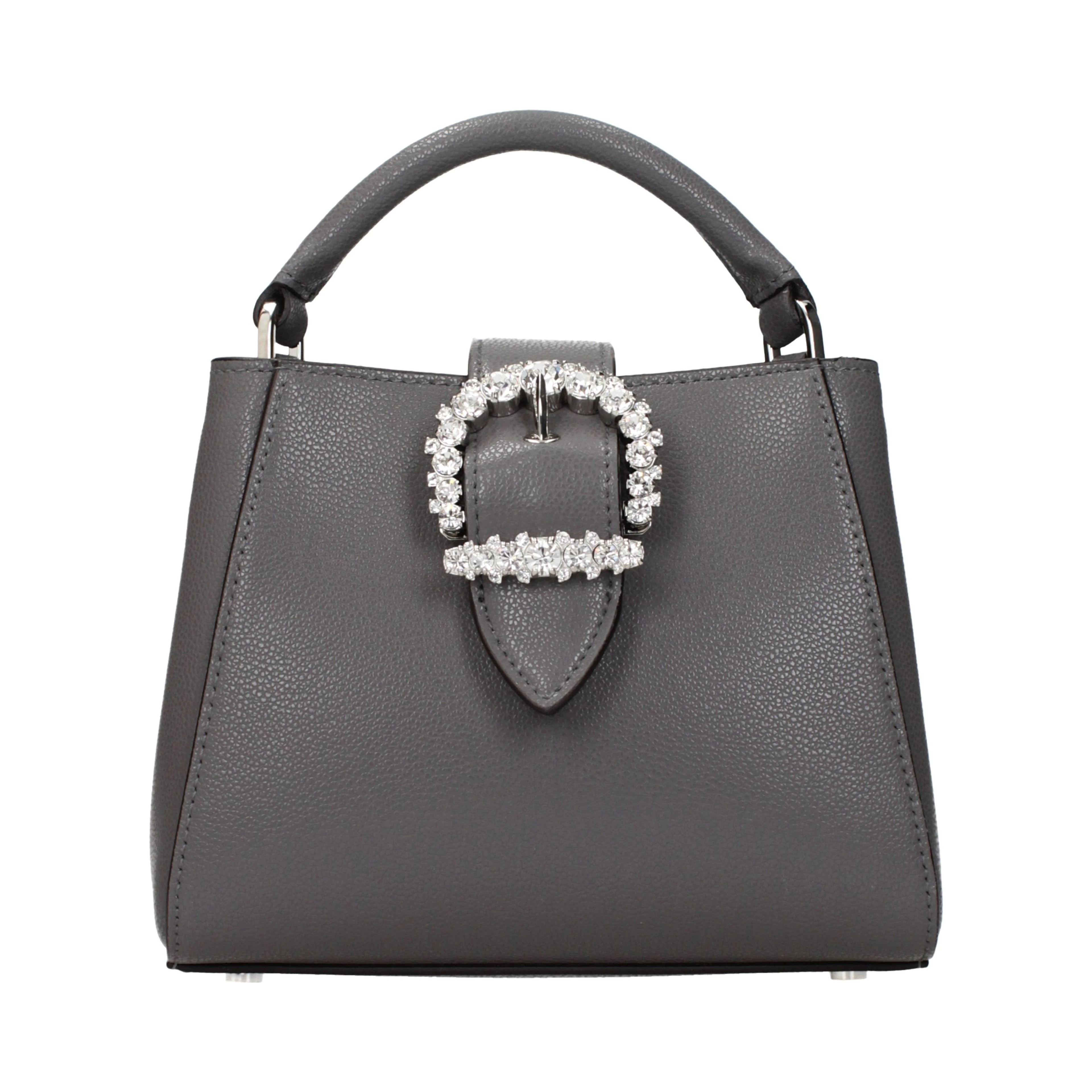 Gray Leather Handbag