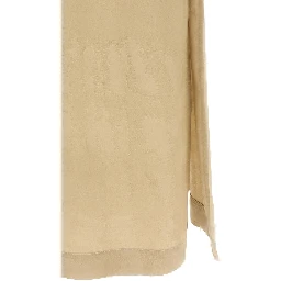 Beige Viscose Midi Dress
