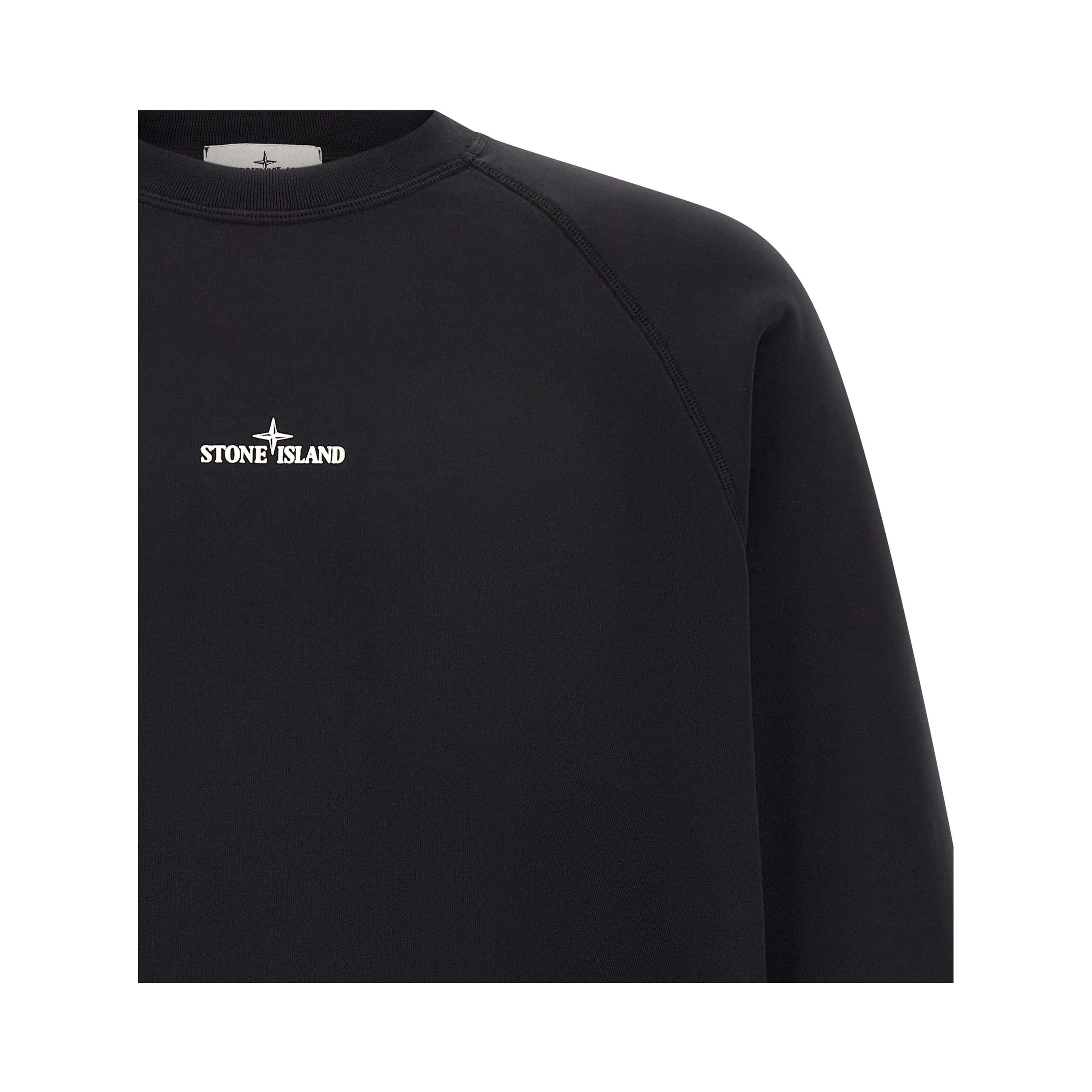 Black Cotton Sweatshirt