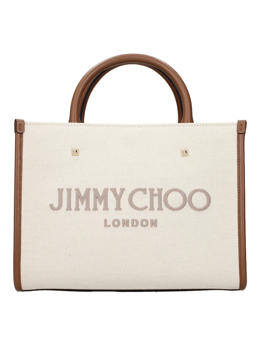 Beige Fabric Handbag