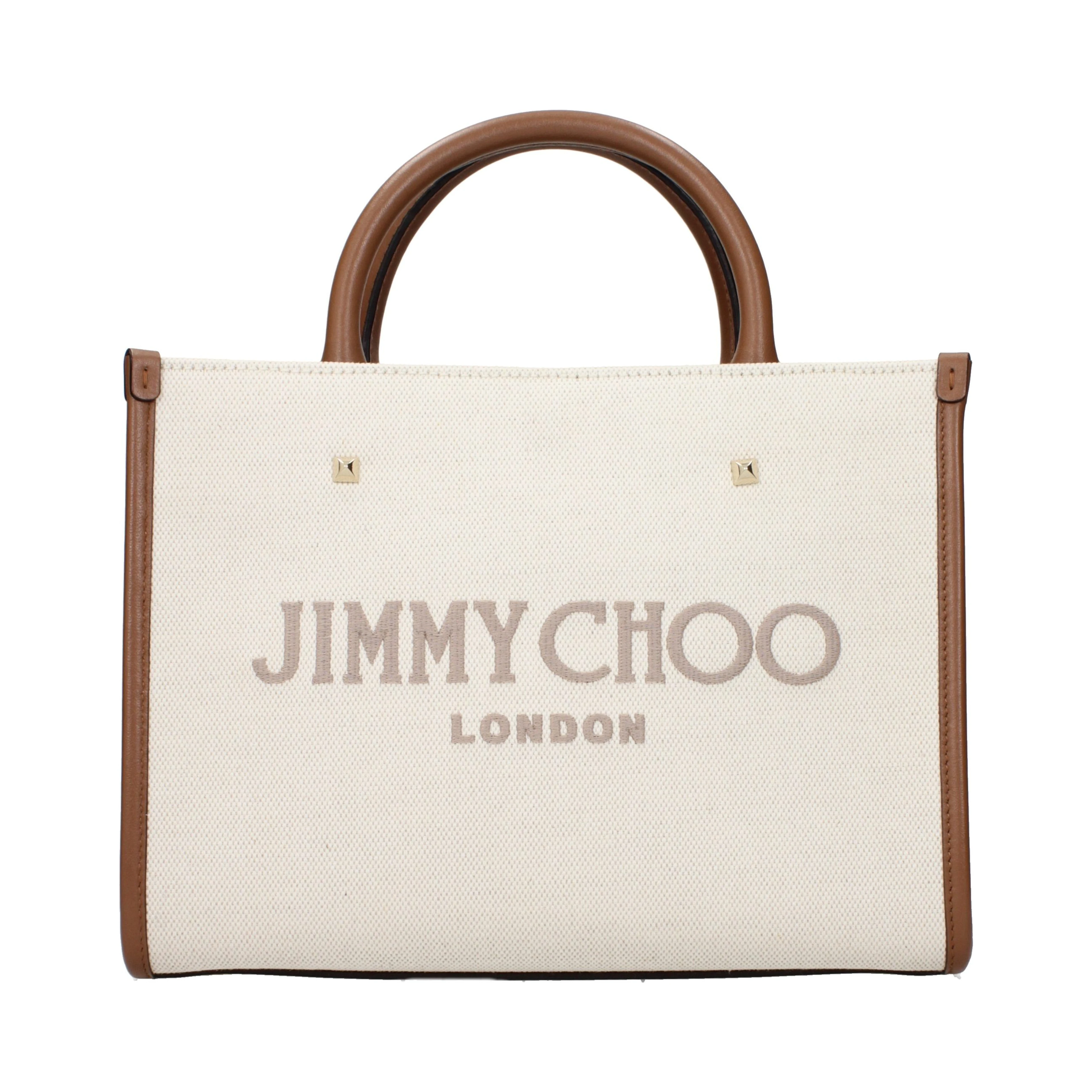 Beige Fabric Handbag