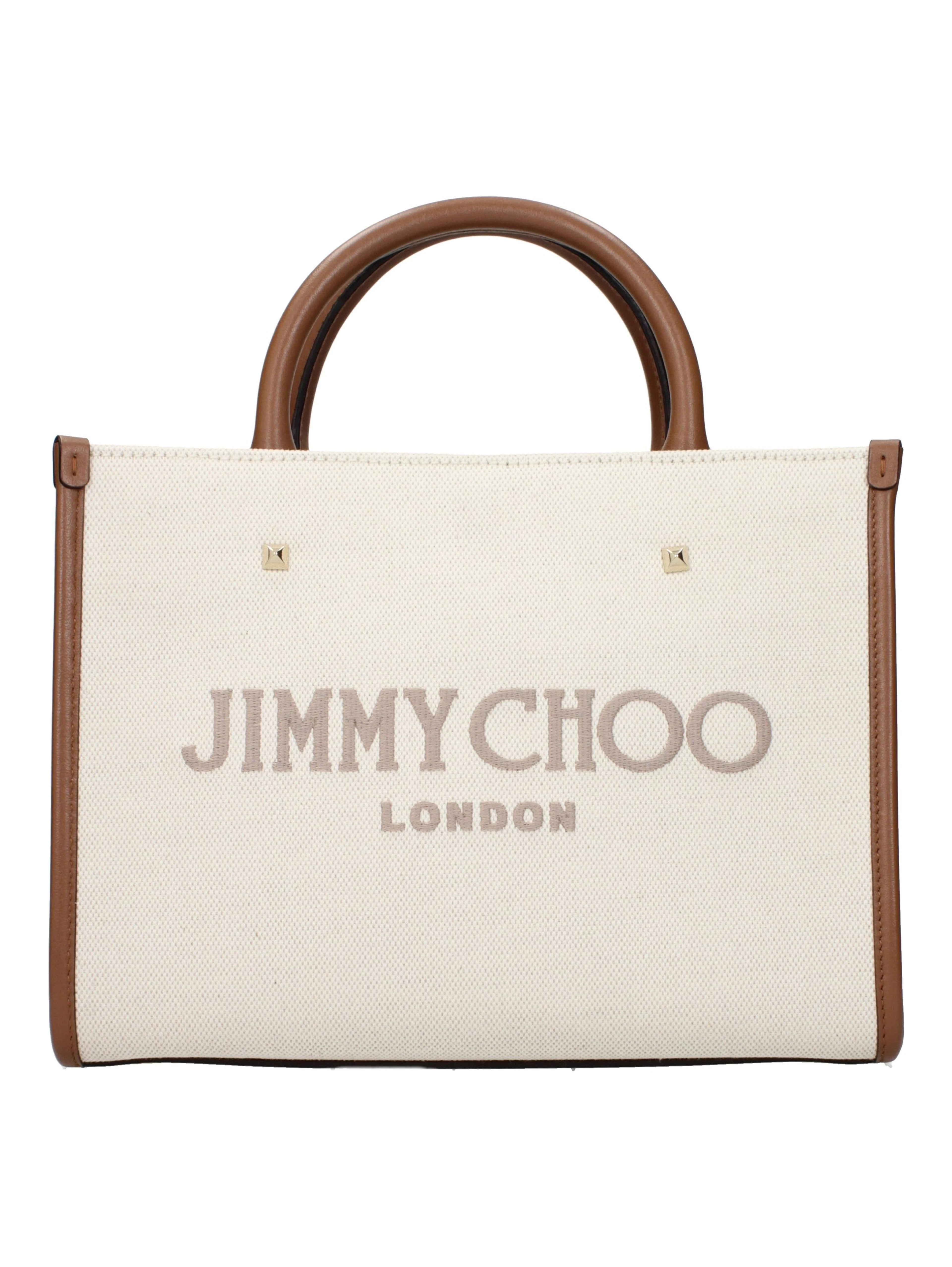 Beige Fabric Handbag