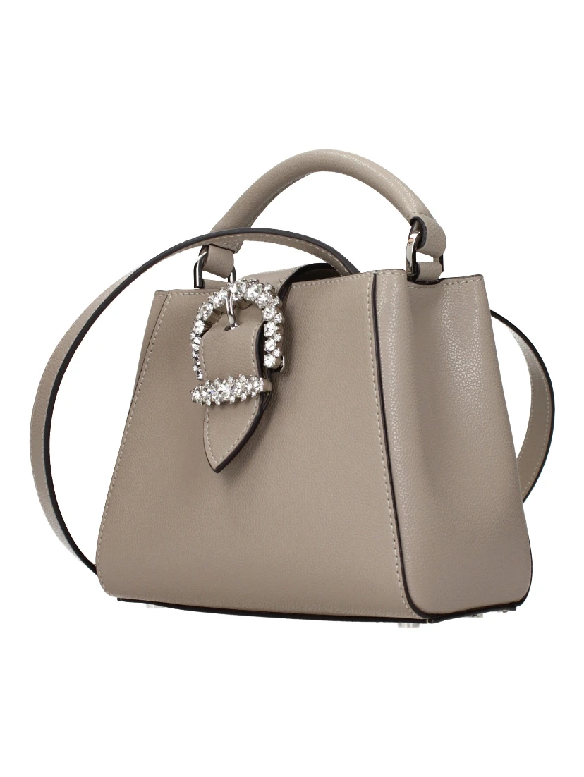 Gray Leather Handbag