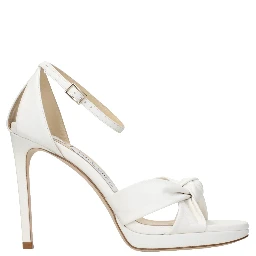 White Leather Platform Sandals