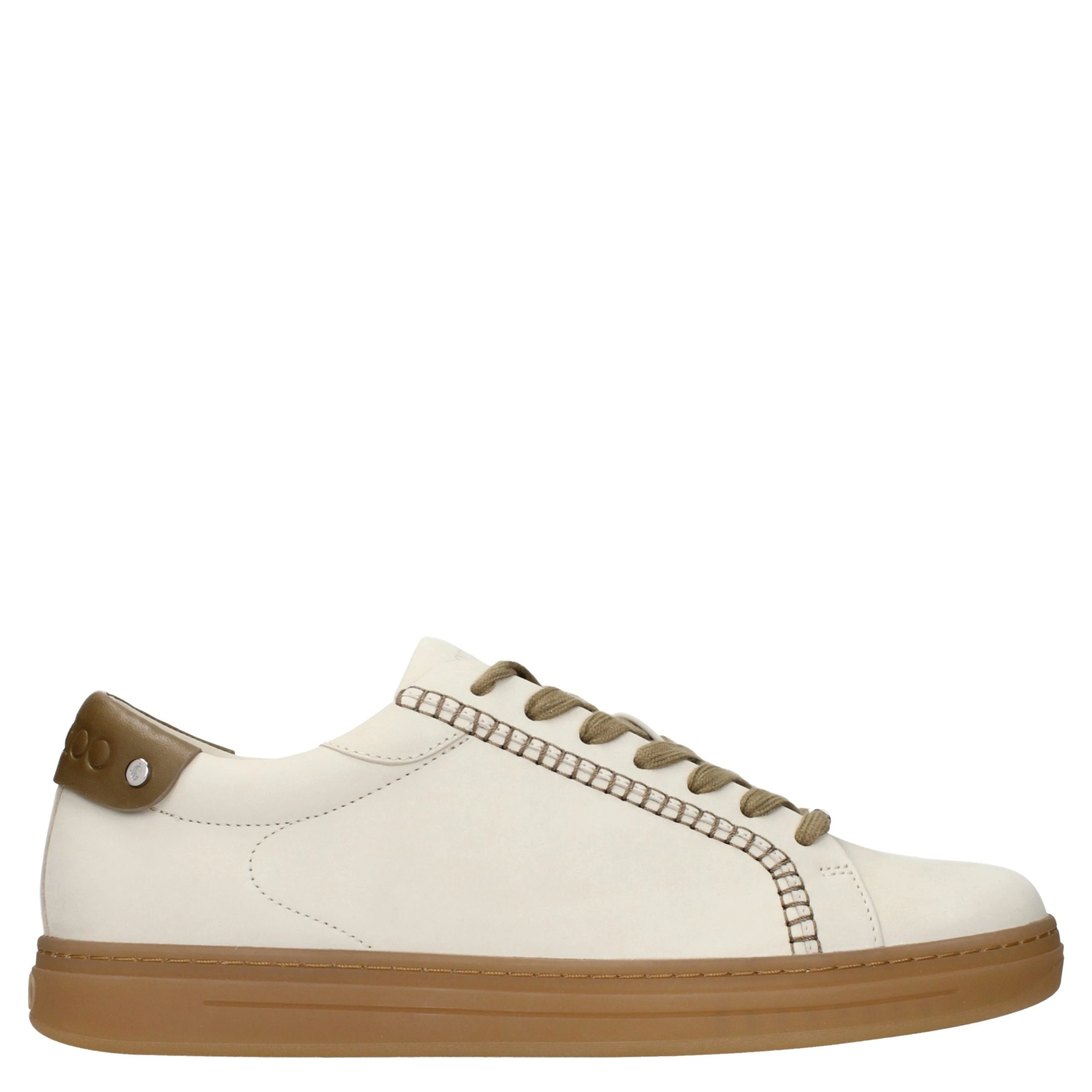 Beige Leather Sneakers